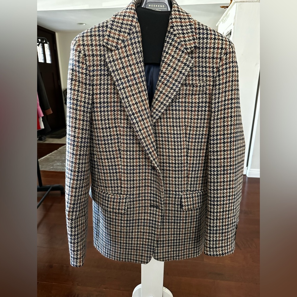 MaxMara Weekend Wool Houndstooth Blazer / Coat Size 6